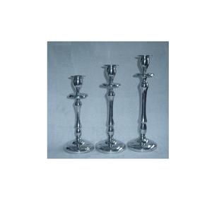 Bougeoir poli de miroir en Aluminium moulé, disponible en Nickel et tapis, finition de décoration de maison, porte-bougie conique - Product Image 6