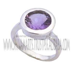 Nouvelle Arrivée Naturel Améthyste Gemme 925 Bijoux En Argent Sterling Éternité Vermeil Bague Bagues De Fiançailles Cadeau - Product Image 2