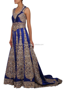 ชุดแต่งงานไหมสังเคราะห์สำหรับผู้ใหญ่ชุดเจ้าสาวดีไซน์แบบชาวอินเดียและปากีสถานดีไซน์แบบมือสไตล์2022 - Product Image 3