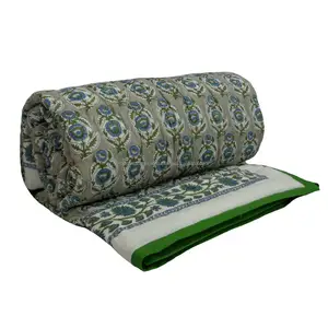 Novos produtos Do Phool Cinza Jaipur Colcha de mão estampada colcha dupla lençóis 100% algodão colcha para venda ao melhor preço