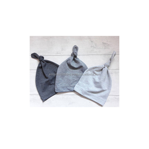 Gorros de algodón orgánico para bebé, proveedor indio, sombrero con nudo - Product Image 1