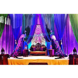 Peacock Backdrop Panel for Wedding Decoration Self-Standing Fiberglass Modern Style Customized Color & Size - Product Image 1