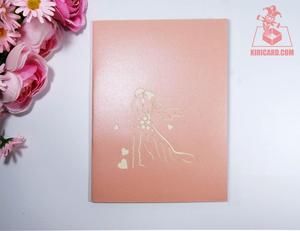 Carte d'invitation de mariage sur le thème de la plage, carte pop-up 3D découpée au laser, artisanat en Vietnam - Product Image 6