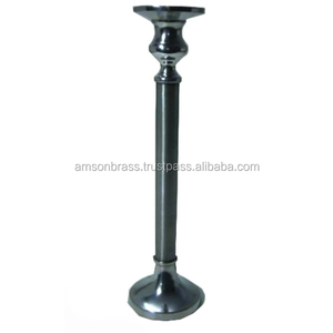 Metal Brass Gold <b>Silver</b> Candle Holder for Christmas Shiny Polish <b>Silver</b> Candle Stand Fancy Tapered <b>Candlestick</b> - Product Image 4