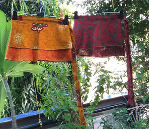 กระโปรงสั้นลายดอกไม้วินเทจไซส์ใหญ่พิเศษสบายๆส่าหรีสำหรับผู้ใหญ่และคุณแม่ - Product Image 1