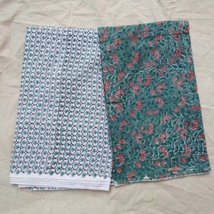 ผ้าคอตตอนลายบล็อกสำหรับตัดเย็บเสื้อผ้ากระเป๋าและอุปกรณ์ตกแต่งเครื่องนอนที่ออกแบบผ้าดิบใหม่ - Product Image 1