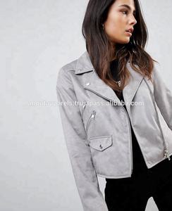 Nueva llegada chaqueta de cuero de vaca suave estilo mujer cuero de ante estilo barato nueva piel de oveja chaquetas de cuero de mujer personalizadas - Product Image 3