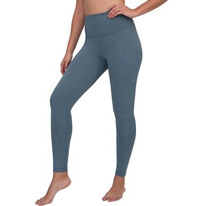 Leggings de Yoga de Cintura Alta, Largos, de Color Sólido, con Bolsillos, Diseño Sin Costuras y Elástico en Cuatro Direcciones para Mujer - Product Image 3