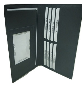 Unisex Cổ Điển Rfid Da Chính Hãng Ví Dài Với Nút Mở Đóng Cửa Biểu Tượng Tùy Chỉnh Thêu Thư Trang Trí Bông Lót - Product Image 2