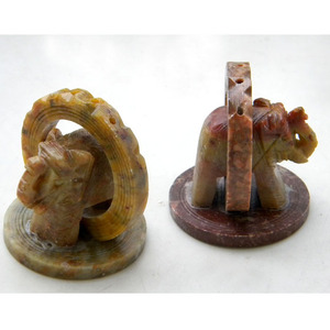 Quemador de Incienso Ecológico de Piedra Natural con Grabados de Elefante y Globo Terráqueo Católico, Diseño Feng Shui - Product Image 1