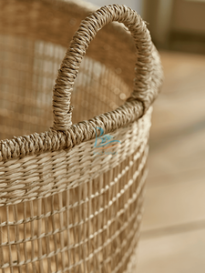 Panier de rangement rond en jonc de mer, ensemble de 3, panier de couleur naturelle, tissé à la main - Product Image 2