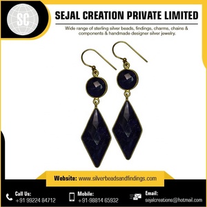Boucle d'oreille originale en argent sterling 925 avec diamant pour cadeaux de mariage ou fêtes - Product Image 4