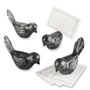 Estilo Vintage Antiqued Negro Aluminio Metal Sparrow Place Tarjeteros Business Card Use - Product Image 1