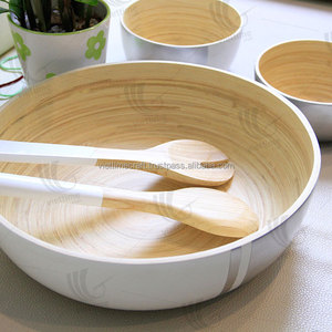 Offre Spéciale! Plateau de service en bambou filé naturel écologique et bol à trempette fait à la main au Vietnam - Product Image 3