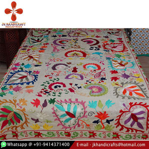 Couverture en coton brodée à la main, 1 pièce, tissu indien traditionnel suzuki uzuk - Product Image 5