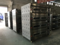 Four à Pain Commercial au Gaz BAOKANG avec Contrôle de Température, 4 Ponts, 16 Plaques, Haute Productivité pour Matières Premières à Base de Lait et Maïs