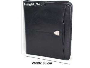 กระเป๋าคลัทช์สะพายข้างหนังวัวแท้สำหรับผู้ชาย, กระเป๋าคลัทช์ใส่แล็ปท็อปแบบมีที่จับแบบดึงออกได้ - Product Image 2