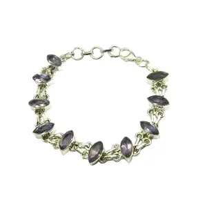 กำไล925วินเทจสุดสวยสำหรับผู้หญิงสร้อยข้อมือเงินสเตอร์ลิงพลอยโรเดียมคุณภาพสูงของขวัญเครื่องประดับเงินแฟชั่นสำหรับผู้หญิง - Product Image 1