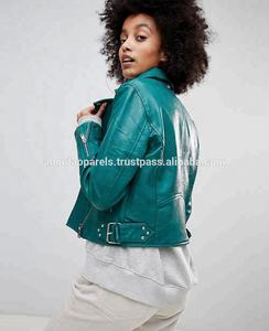 Chaquetas de Cuero de Motociclista Bordadas a Rayas de Punto Transpirable para Mujer, Abrigos de Invierno Personalizados al por Mayor - Product Image 2
