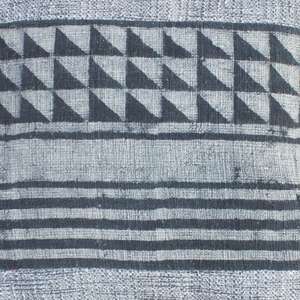Cotton Mud Cloth <b>Cushion</b> <b>Cover</b> Mud Print Dabu Bagru Grey Boho Sofa Throw Shams with Woolen Tassels <b>50</b> <b>X</b> <b>50</b> CM - Product Image 2