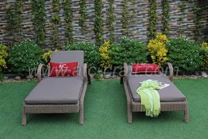 Lit de soleil en rotin PE de style moderne avec table d'appoint Meubles de jardin d'extérieur de haute qualité Style maison 6 pour patio Fabriqué en métal durable - Product Image 5