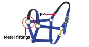 Controlador de alta resistencia PP horse halter, venta al por mayor - Product Image 3