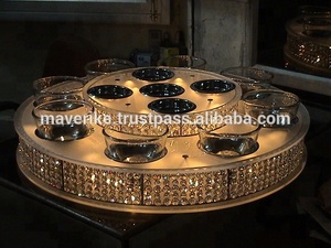 เครื่องเล่นแผ่นเสียงซูซานประดับคริสตัลสำหรับโต๊ะจัดเลี้ยงอุปกรณ์เสิร์ฟอาหารและวางกลางโต๊ะ - Product Image 6