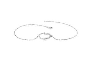 CZ Pave bisel diamante Hamsa mano pulsera de piedras preciosas de plata - Product Image 3