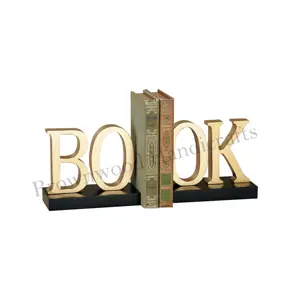 Tùy Chỉnh Bằng Gỗ Handmade Bảng Chữ Cái Chữ Cái Bookend Bằng Gỗ Chủ Sách