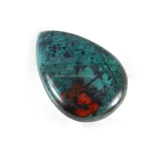 Sonora Dendritica Agata 25x18mm Pera Cabochon 19.70 Cts Allentati Della Pietra Preziosa Rendendo Per Gioielli IG10413