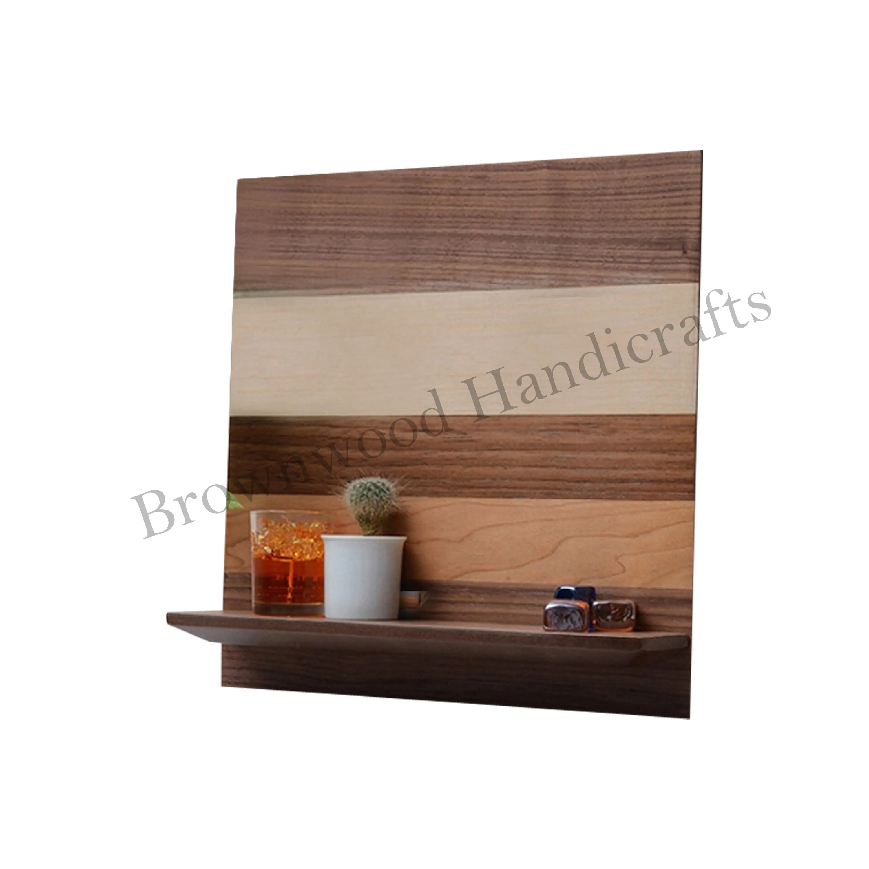 Estante de pared de madera con diseño personalizado decorativo para el hogar de aspecto vintage, estante de pared para colgar en la pared del baño para vendedores en línea