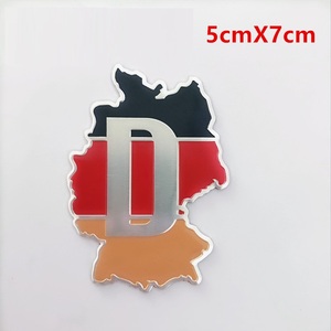 Autocollant personnalisé pour voiture Métal Alliage d'aluminium US Allemagne UK <span class=keywords><strong>France</strong></span> Carte Drapeau Emblème de carrosserie - Product Image 3