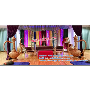 Árabe Mehandi Night Stage Decor Boda India Sangeet Stage Decor Best Trending Mehandi Night Wedding Stage Decoration EE. UU. - Product Image 1