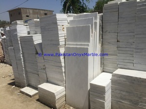 กระเบื้องหินอ่อนสีขาว ziarat หินธรรมชาติขัด400x400มม. และ150x150มม. กระเบื้องปูพื้นและผนัง100% ขัดเงา - Product Image 3