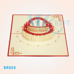 Handmade 3D Pop-Up Birthday Cake Laser Cut Greeting <b>Card</b> Hot Trending Paper Craft Souvenir From Vietnam - Product Image 6