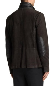 Qualité exceptionnelle personnalisée col en v Blazer sport veste en cuir grande taille pour adultes coupe-vent fermeture éclair mouche costumes d'affaires - Product Image 2
