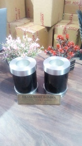 Black & Silver Tealight Cremation <b>Urn</b> By Brassworld India Funeral Supplies - Product Image 5