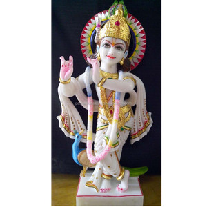 Idol, magnifique bijou en marbre, seigneur Krishna Makrana - Product Image 1