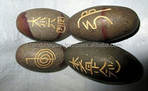 Alta calidad Usui Reiki Narmada River Lingam con Feng Shui Reiki símbolo Set Piedra Natural Curación Usui cristal al por mayor - Product Image 4