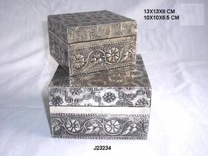 Boîte rectangulaire en argent allemand, boîte à bijoux avec motifs floraux en relief, boîte à bijoux pour femmes et filles - Product Image 4