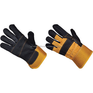2025 Fashion Full <b>Finger</b> Cowhide Leather Rigger Safety <b>Gloves</b> Breathable Non Slip Stretchy Elastic Wrist <b>Gloves</b> Unisex - Product Image 1