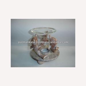 Handcrafted Soapstone Aroma Oil Burner Lamp Home Decorative - Product Image 1