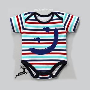OEM /ODM 100% Cotton Cute plain baby rompers baby raglan sleeve romper rainbow print wholesale romper online sale india tirupur - Product Image 2