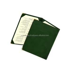 Cubierta de menú duradera de alta calidad de cuero PU de 3 lados triple para hoteles y restaurantes - Product Image 1