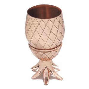 Tendencia personalizada al por mayor hecho a mano nuevo diseño martillado cobre diseño piña taza India fabricación tazas personalizadas - Product Image 4