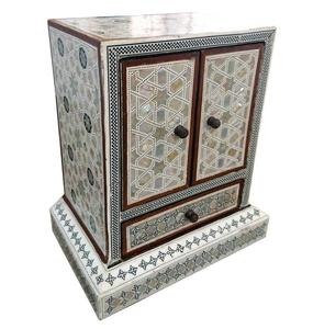 Mẹ của Ngọc Trai khảm đính Egyptian ngực tháp J55 thanh lịch hộp đồ trang sức - Product Image 1