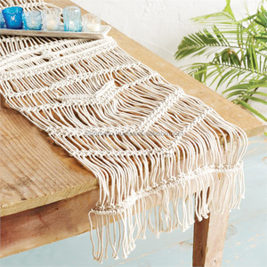 Chemin de Table en macramé tissé à la main, décoration en corde de coton, couverture de Table en macramé, vente en gros - Product Image 3