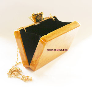 Pochette en résine acrylique à couleur jaune, nouvelle collection 2020 - Product Image 2