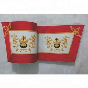 DELANTAL MASONICO REGALIA PAST MASTER CON PUÑOS Y COLLAR A JUEGO - Product Image 2