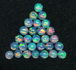 AAA qualité 5mm éthiopien opale Cabochon feu naturel bonne couleur forme IGI certifié traité thermiquement pierres précieuses en vrac bijoux - Product Image 3